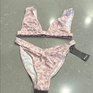 Nasty Gal Pink Leopard Bikini